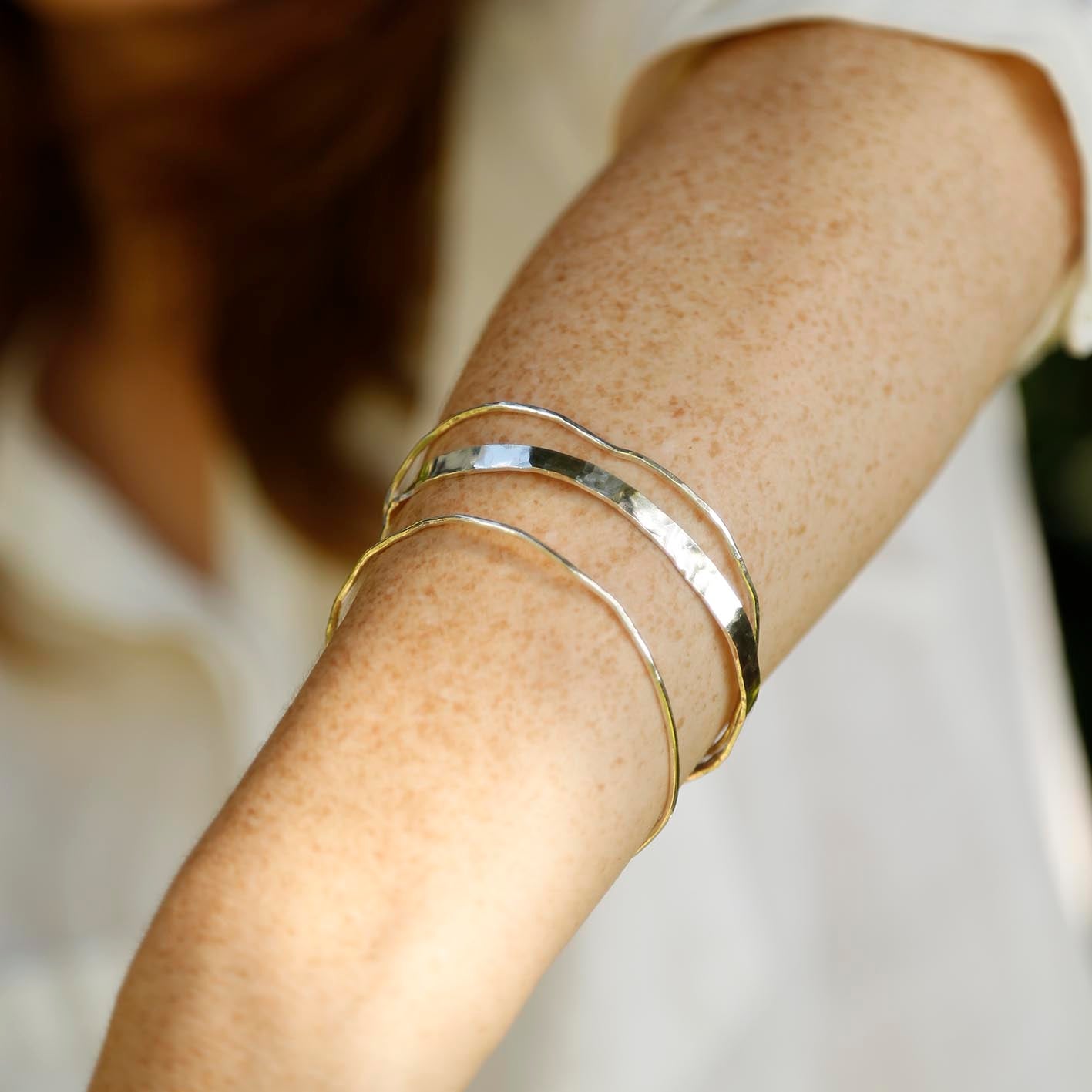 wide bangle | solid silver