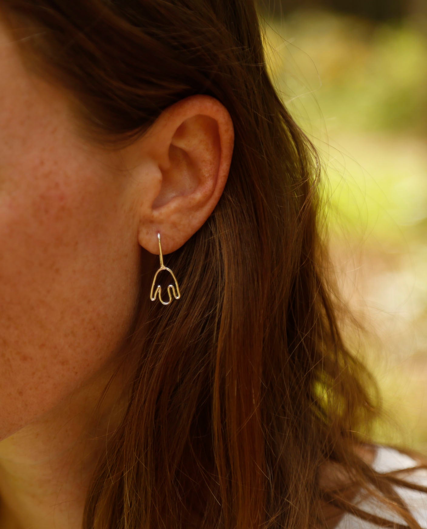 dinosaur earrings | large ornithopod | solid silver