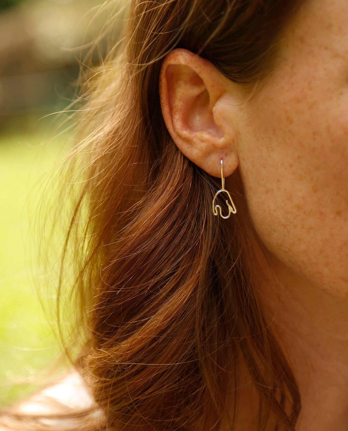 dinosaur earrings | large ornithopod | solid silver