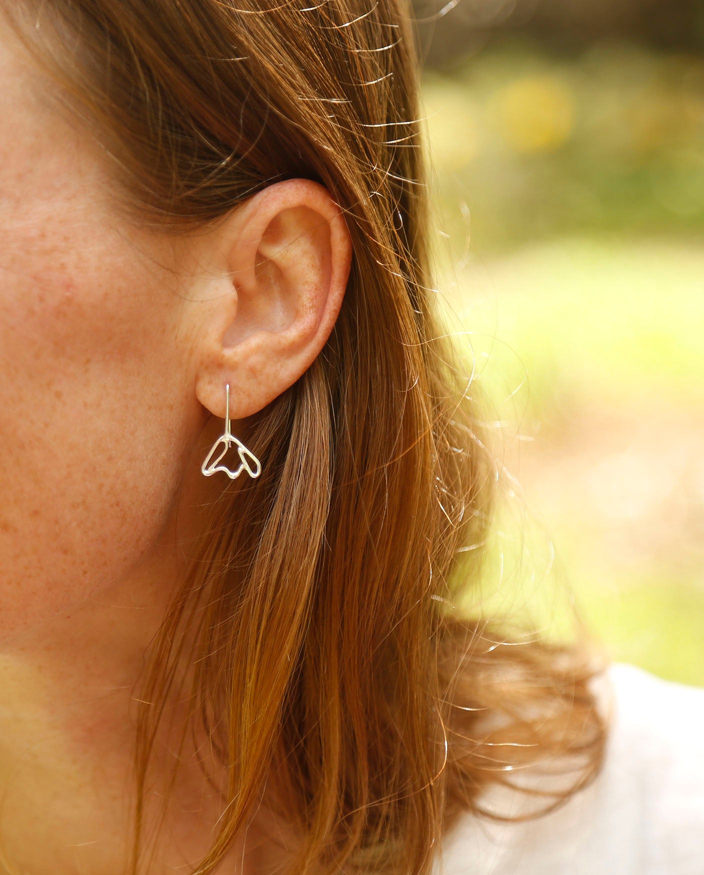 flower earrings | pink-bells | solid silver