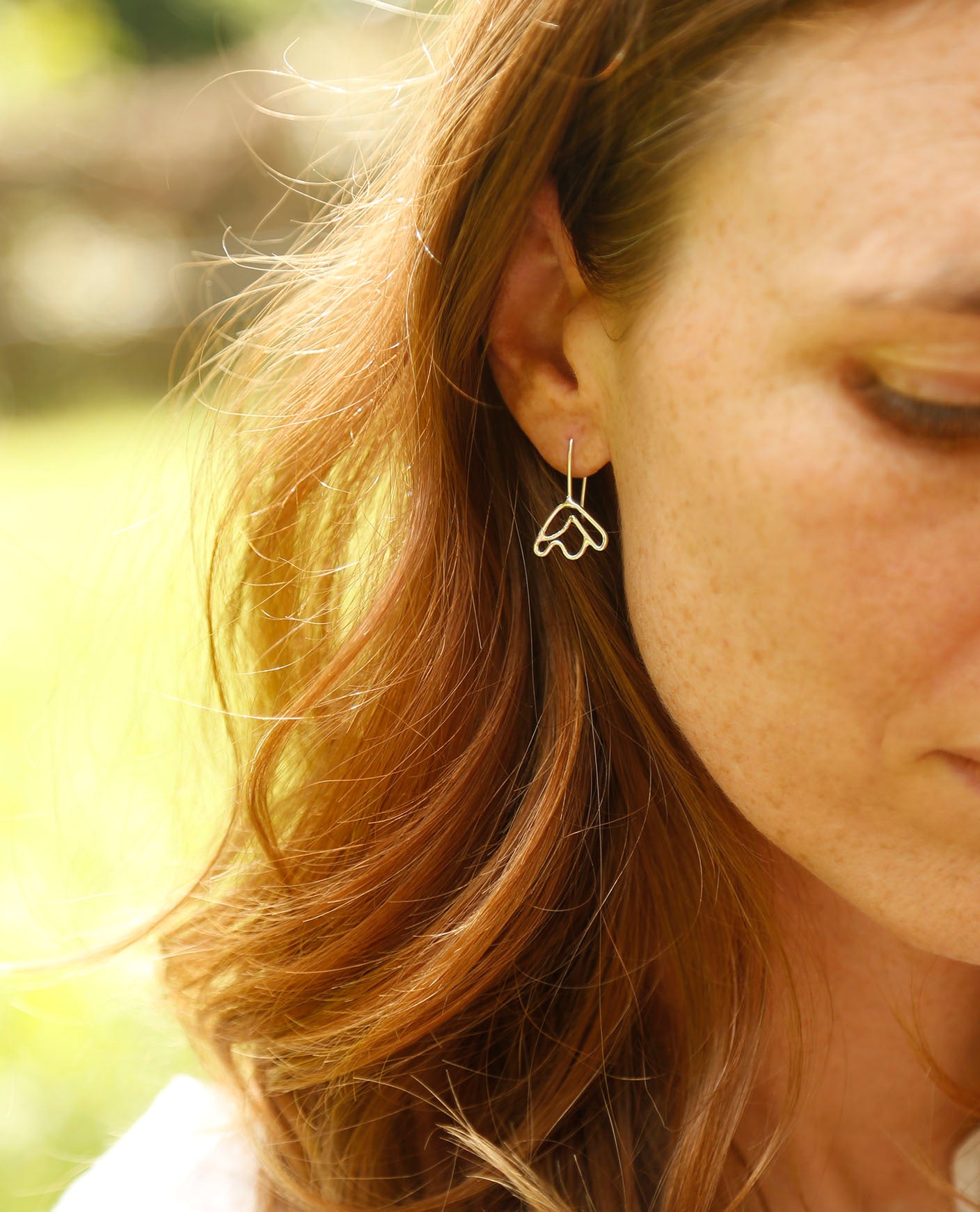 flower earrings | pink-bells | solid silver