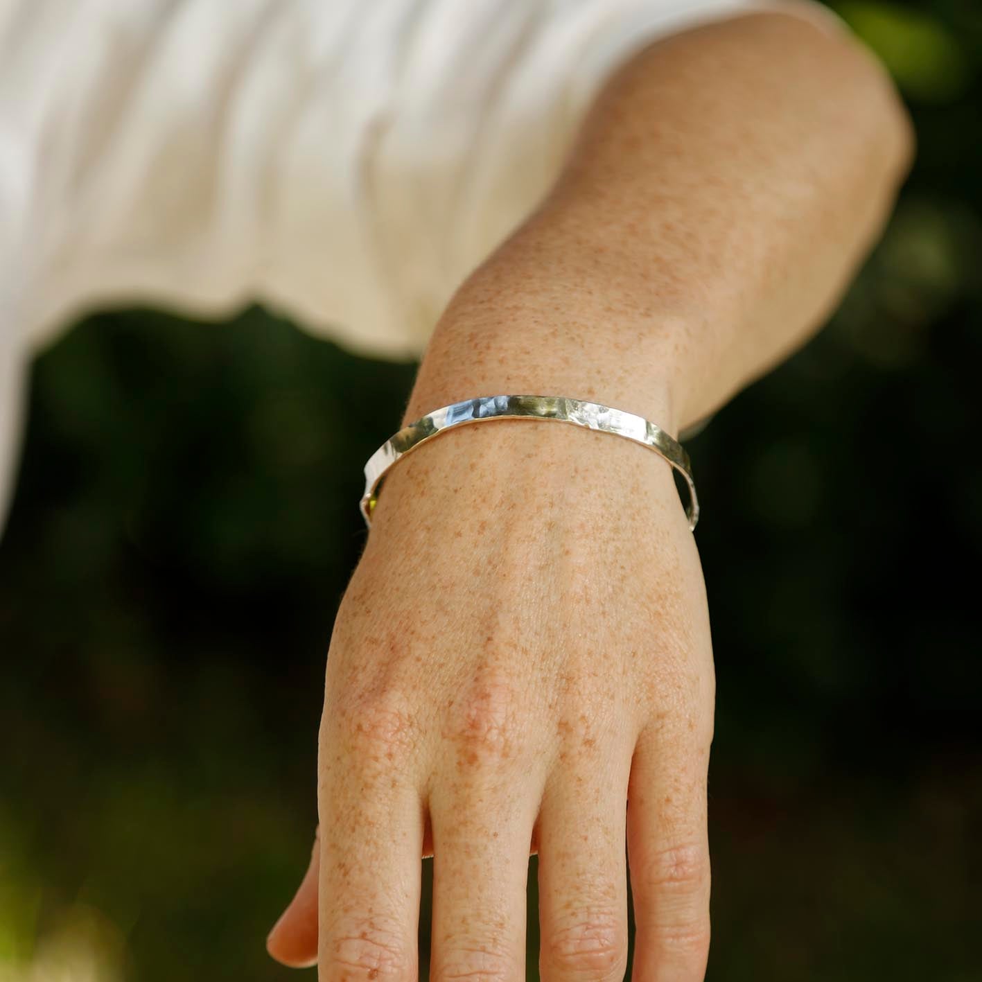 wide bangle | solid silver