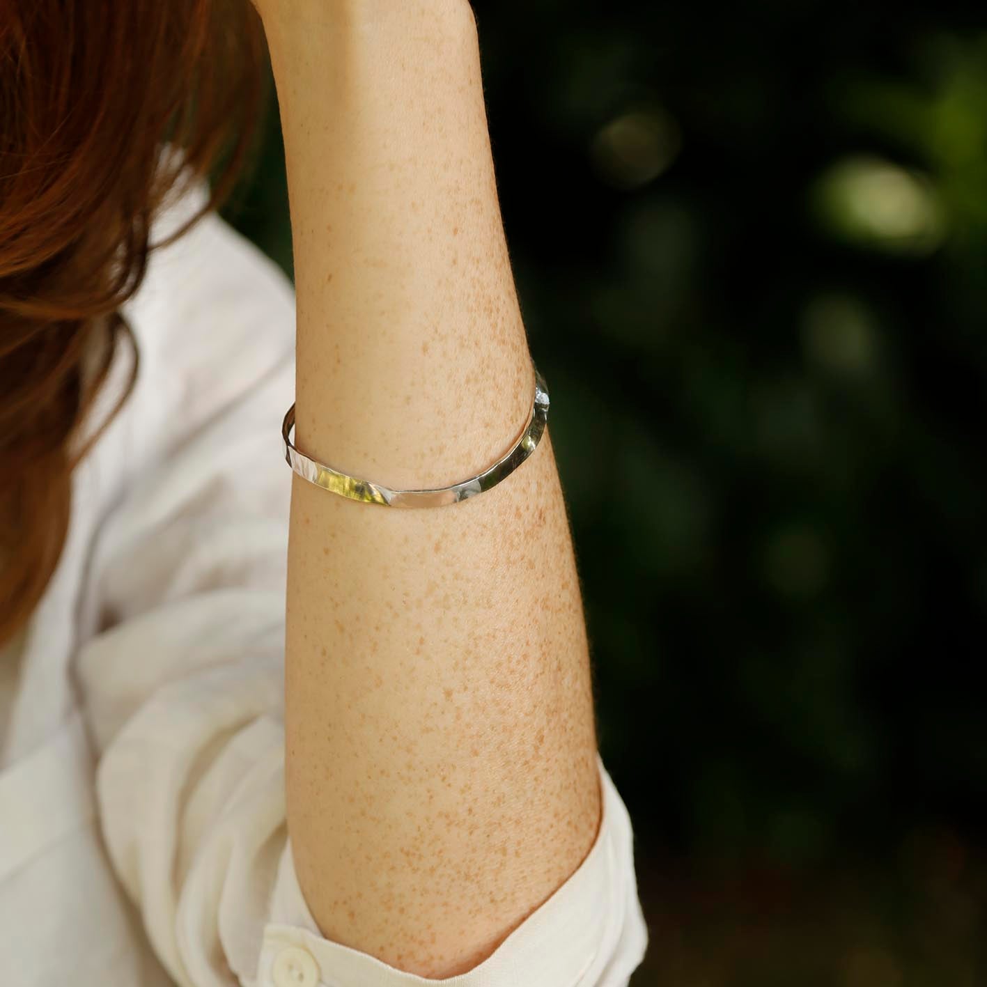 wide bangle | solid silver