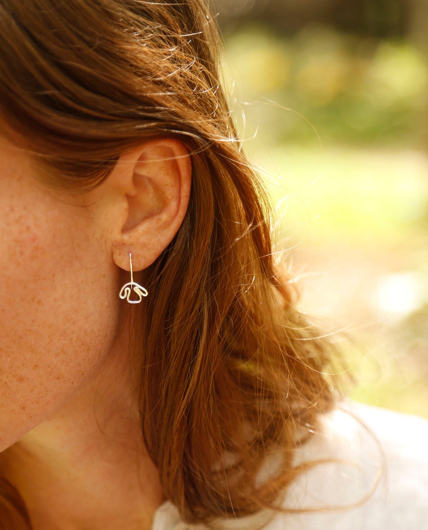 dinosaur earrings | small ornithopod | solid silver