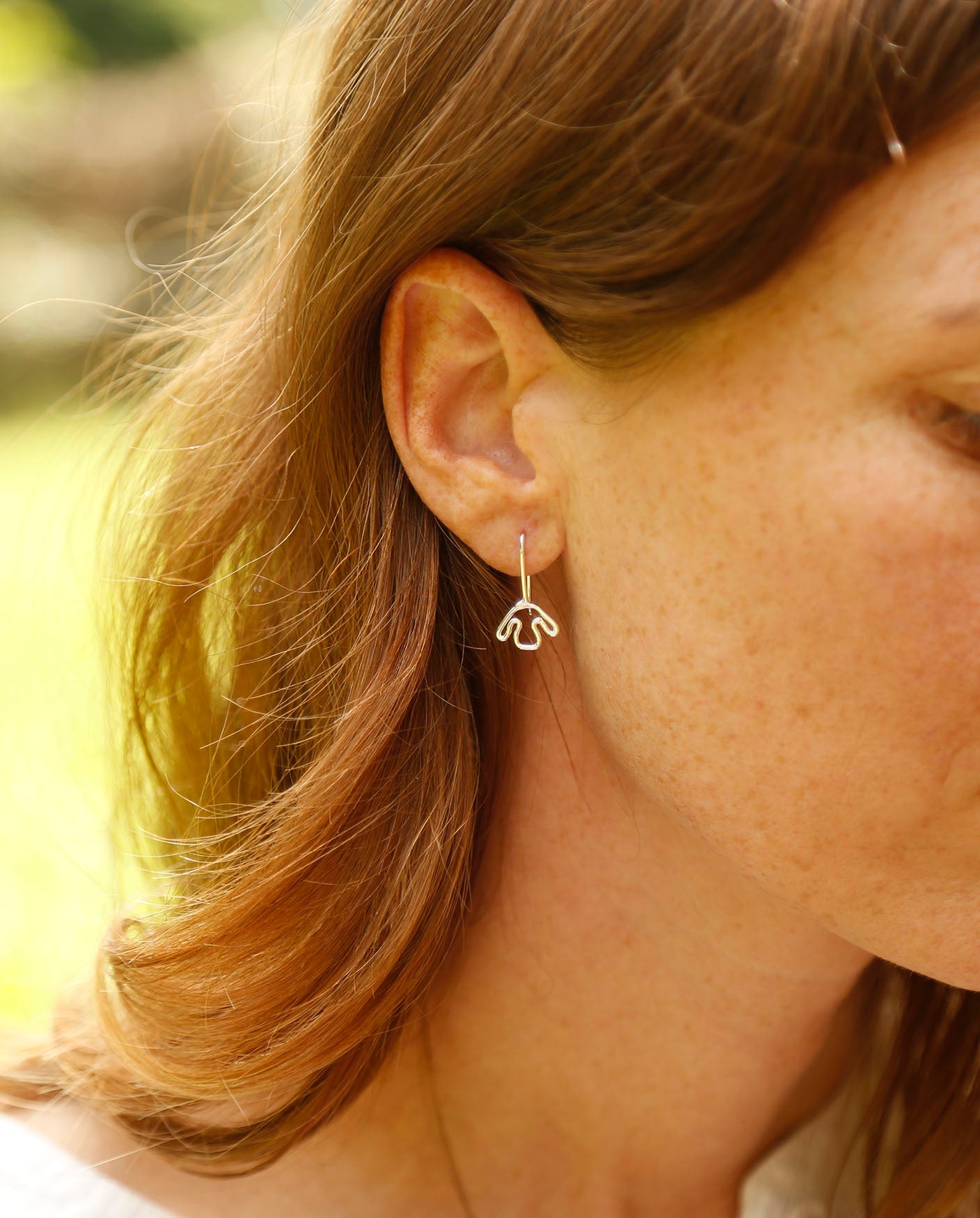 dinosaur earrings | small ornithopod | solid silver