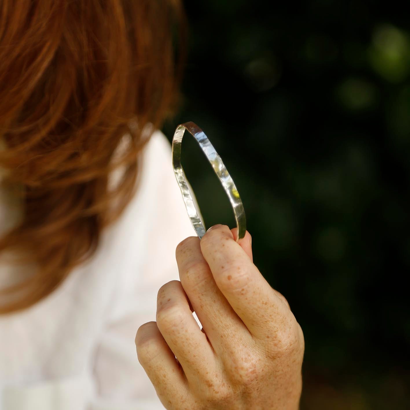 wide bangle | solid silver