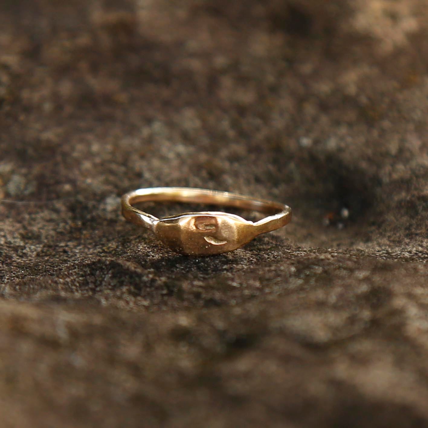 solid gold ring | H