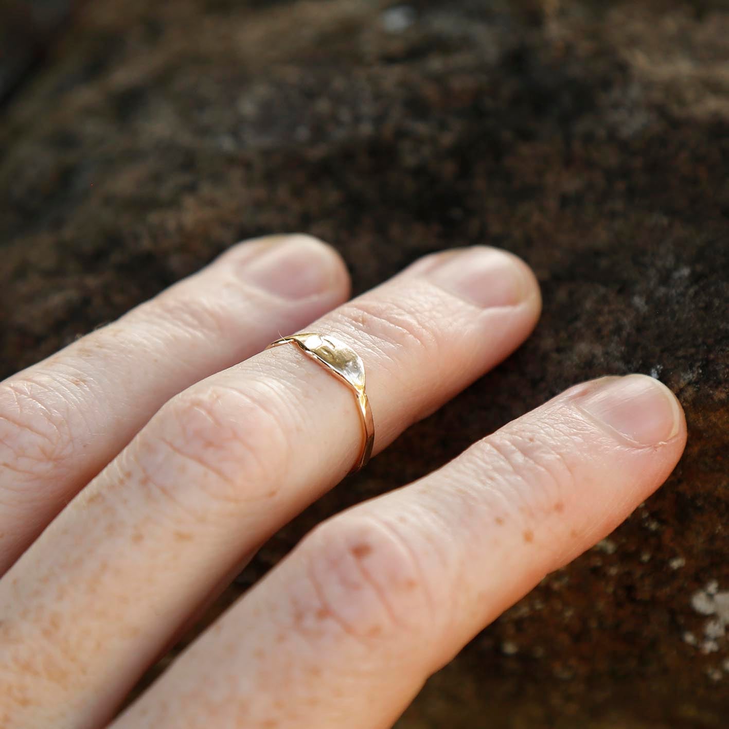 solid gold ring | H