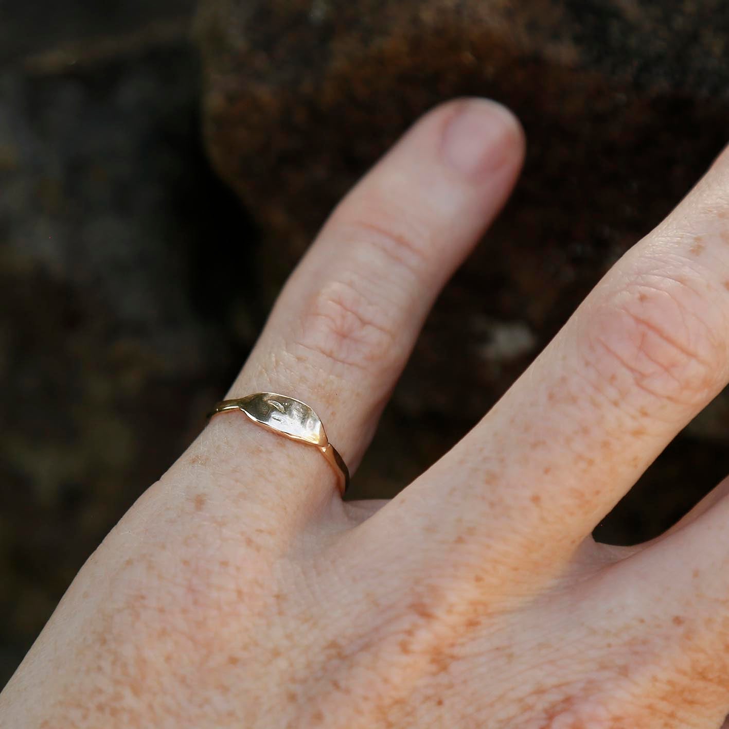 solid gold ring | H