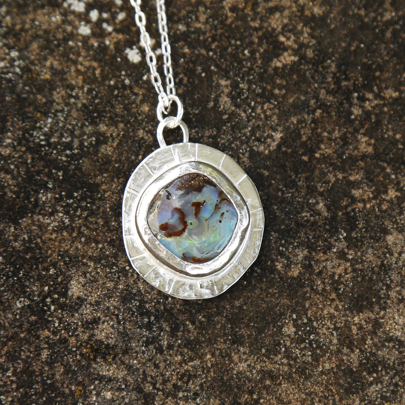 opal pendant | solid silver