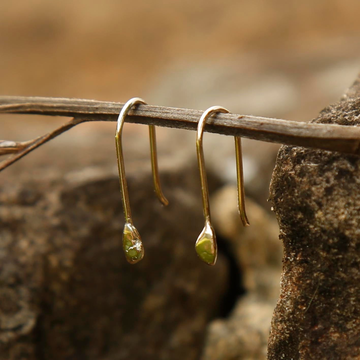 blob earrings | solid gold