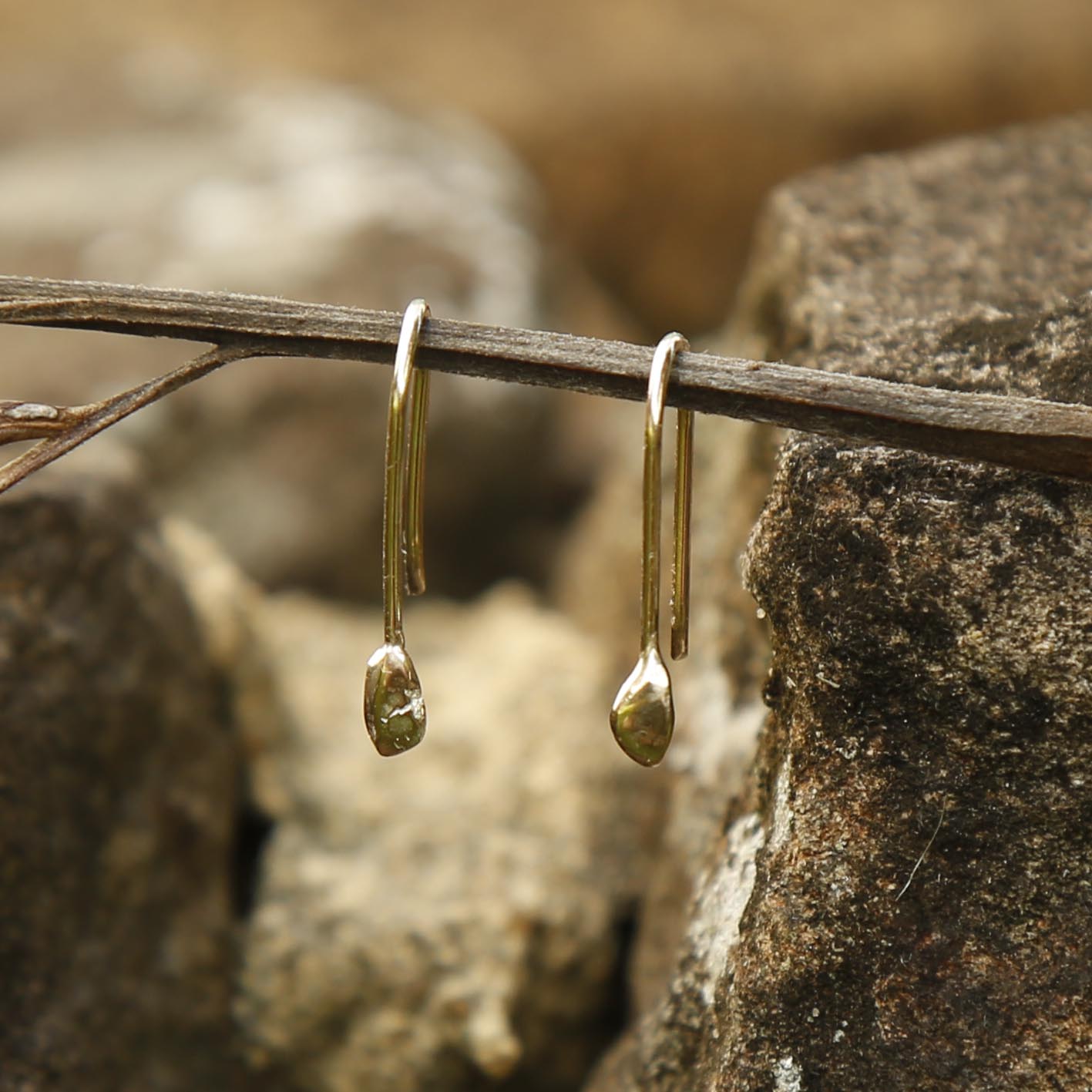 blob earrings | solid gold