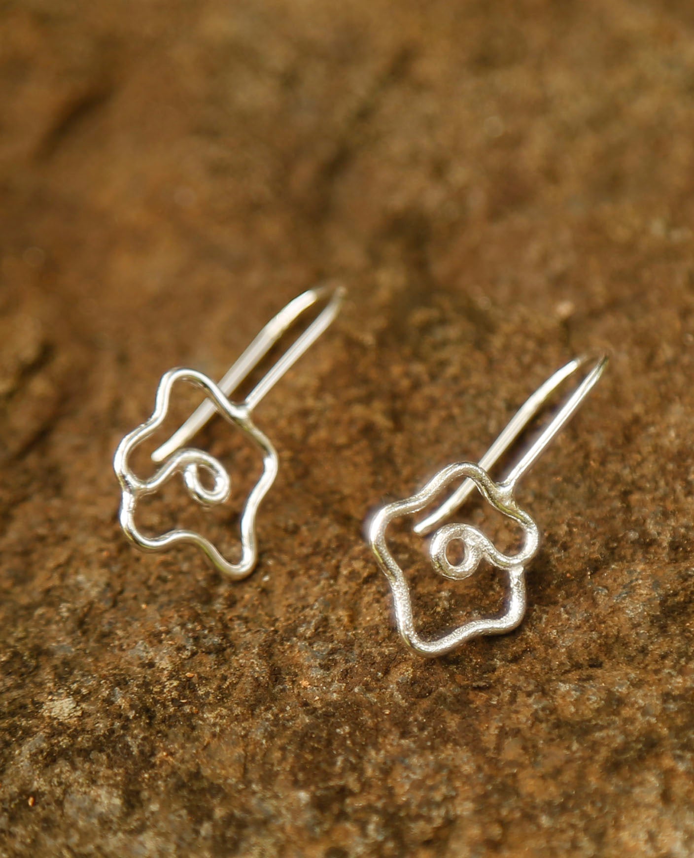 flower earrings | magnolias | solid silver