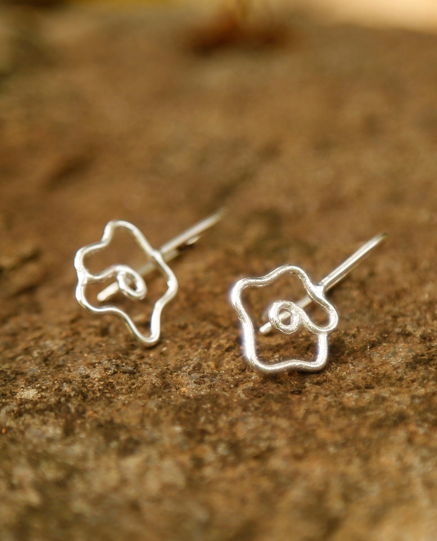 flower earrings | magnolias | solid silver