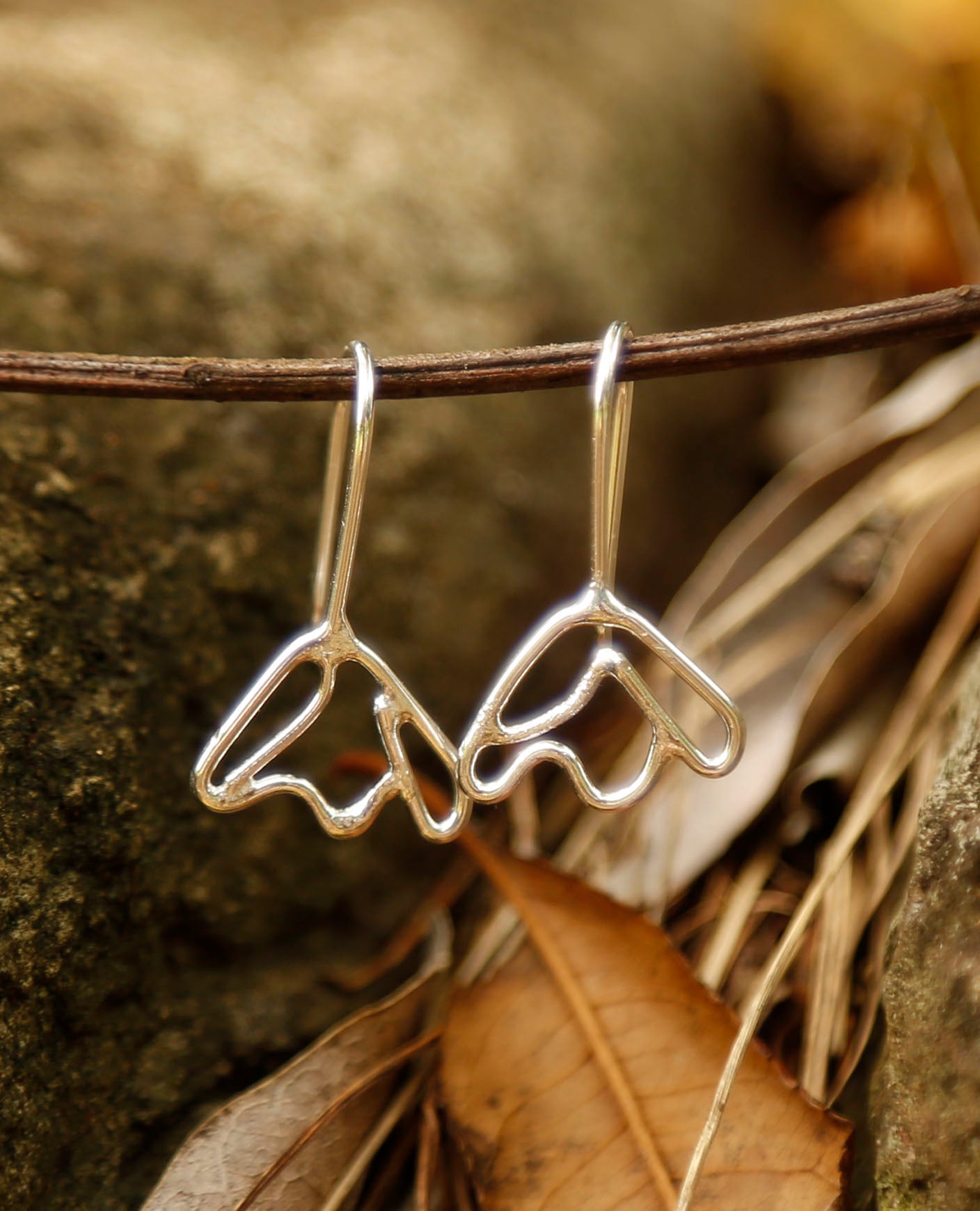 flower earrings | pink-bells | solid silver