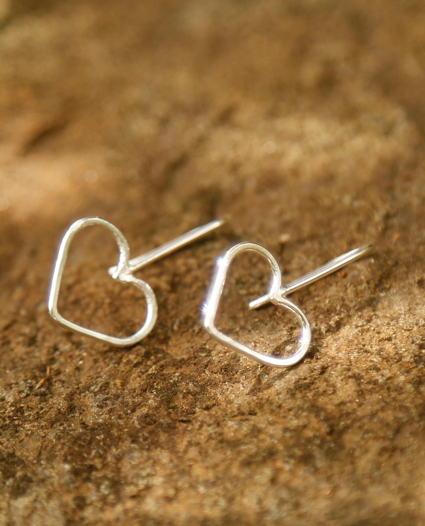 heart earrings | solid silver