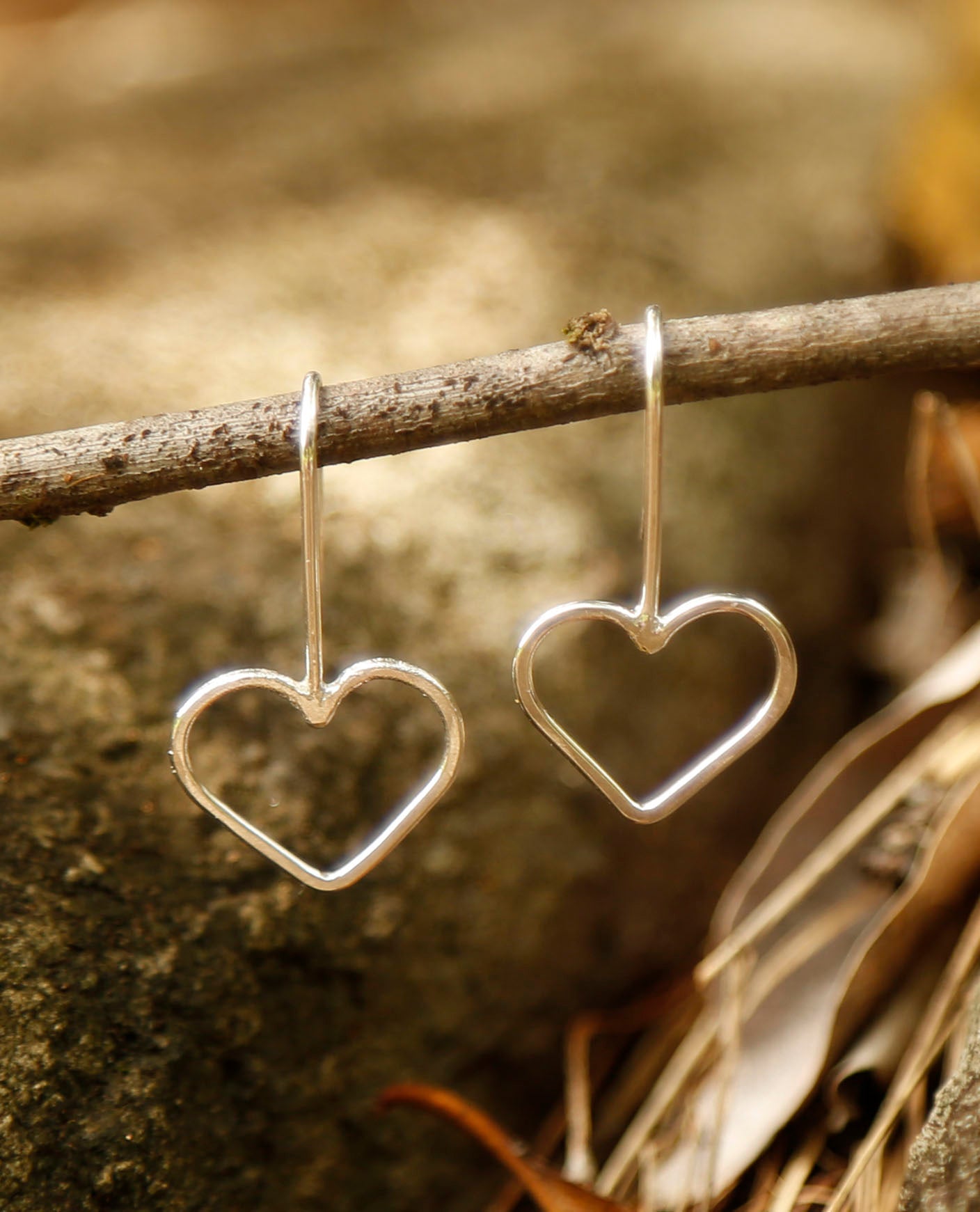 heart earrings | solid silver