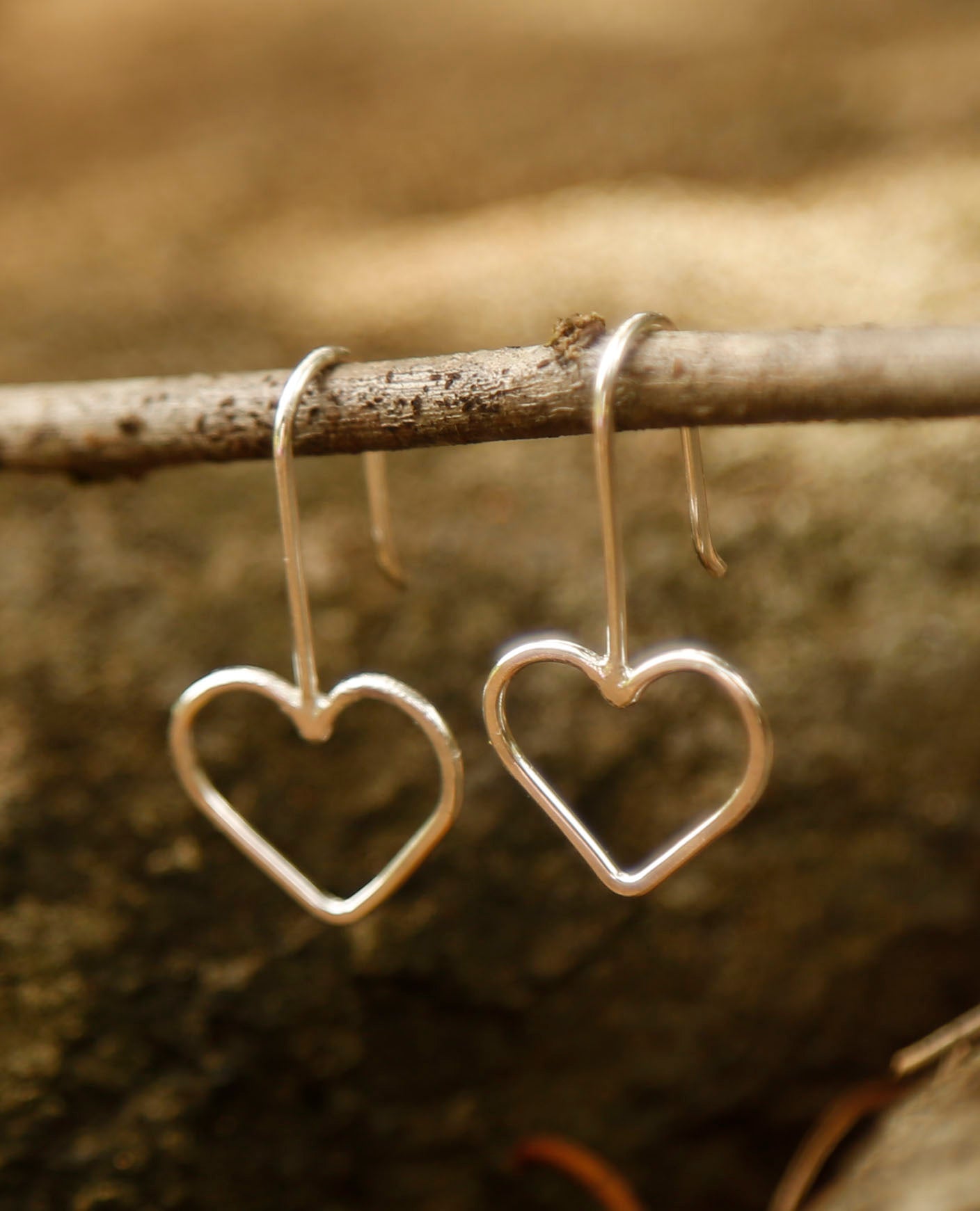 heart earrings | solid silver