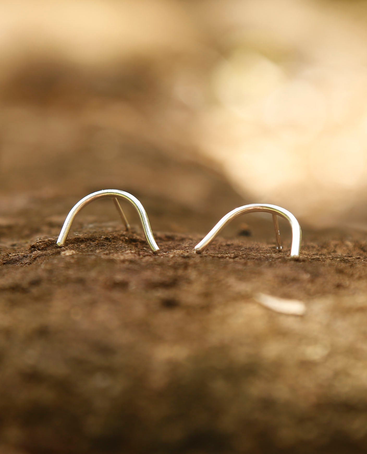 line earrings | curve 1 | solid silver