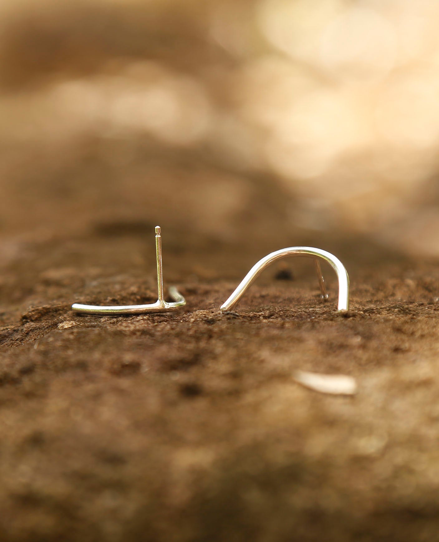 line earrings | curve 1 | solid silver