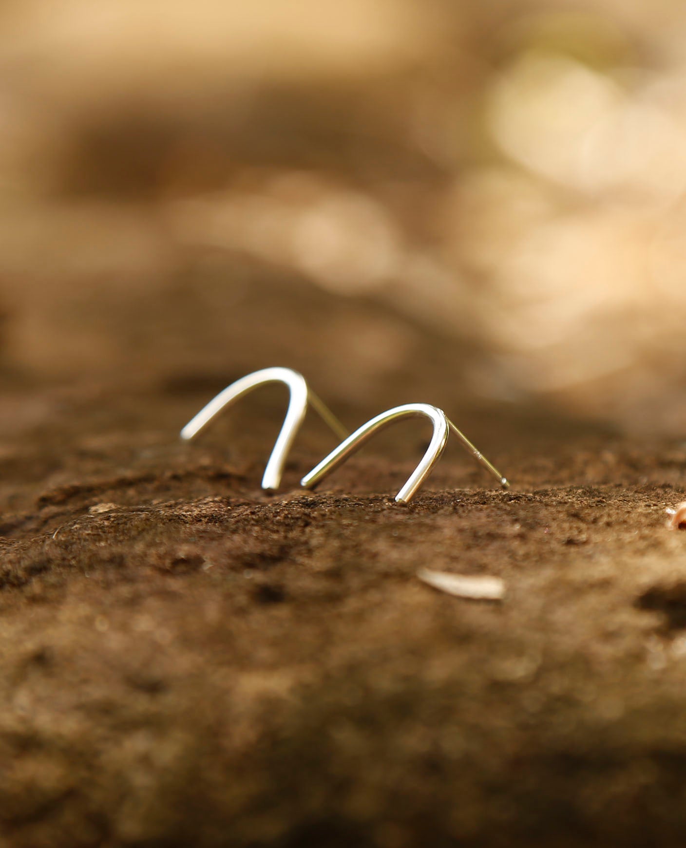 line earrings | curve 1 | solid silver