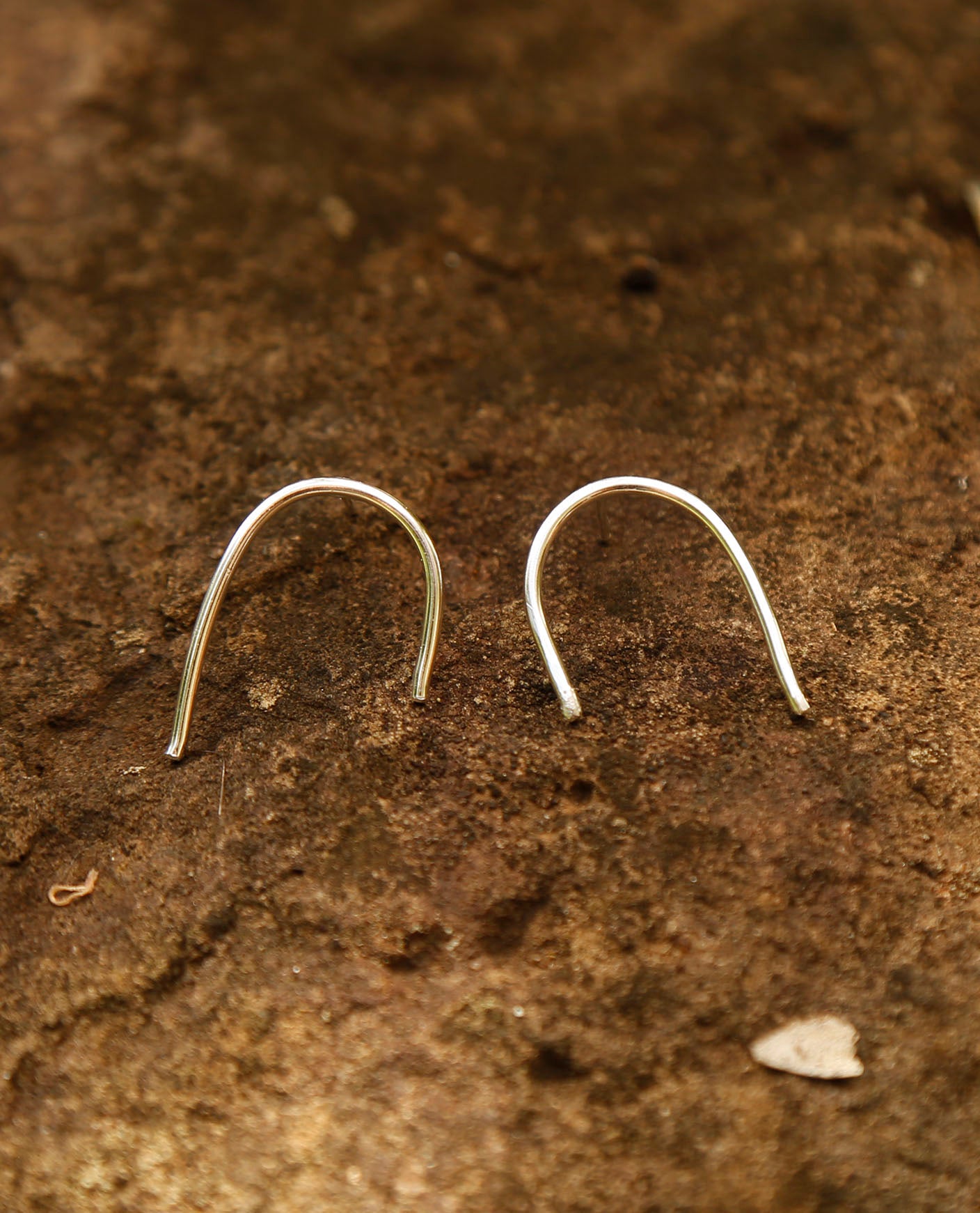 line earrings | curve 2 | solid silver