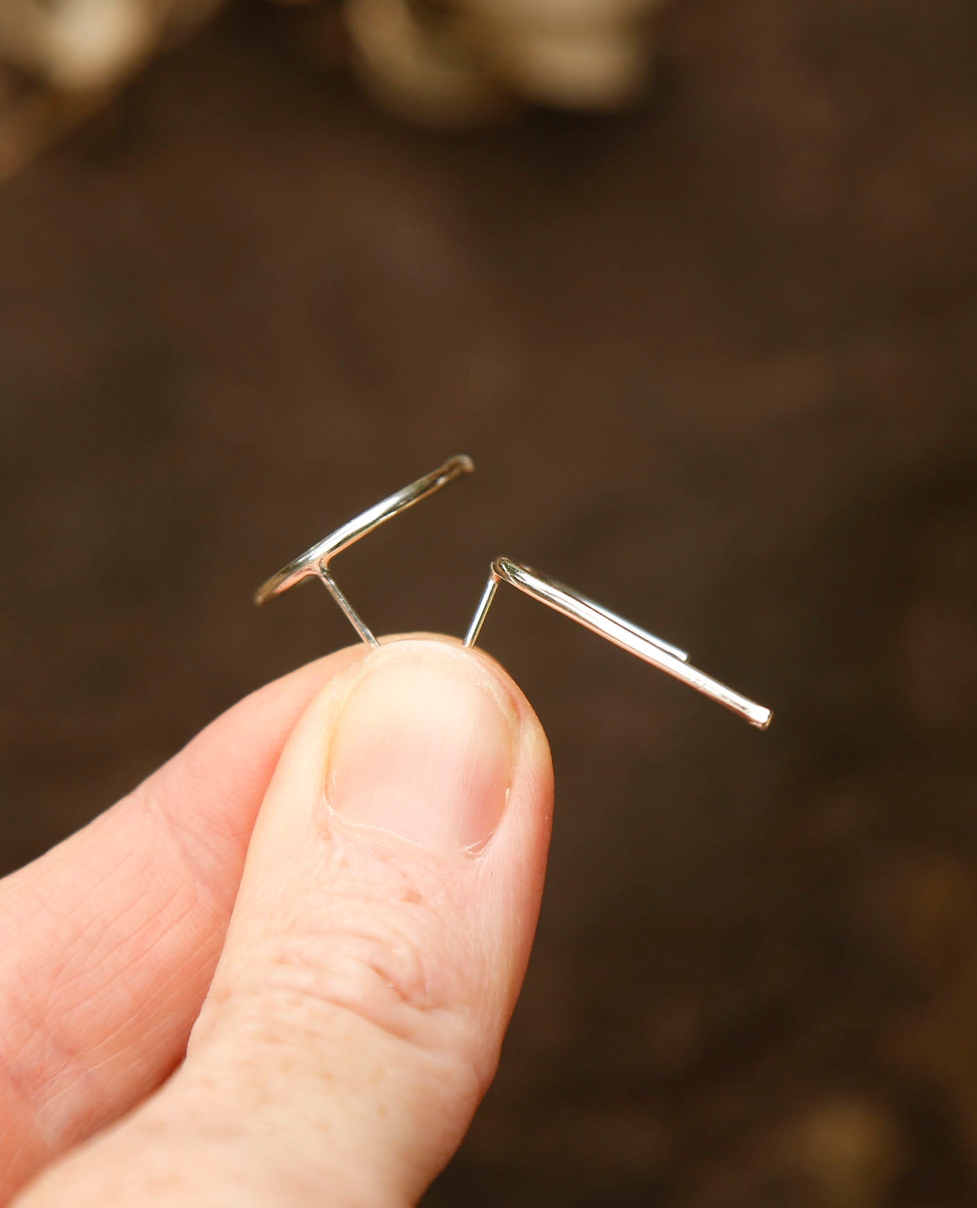 line earrings | curve 2 | solid silver