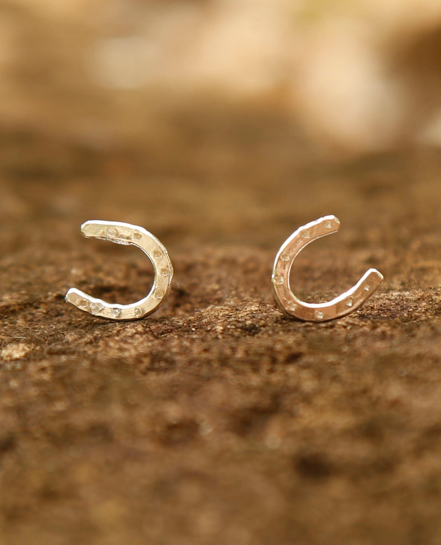 line earrings | horse shoe | solid silver