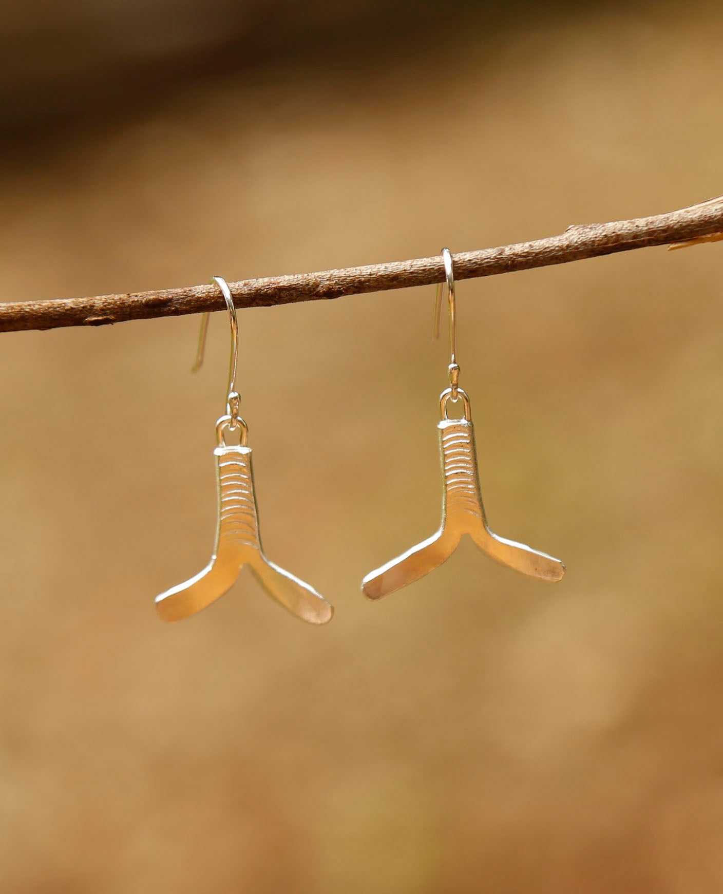 sea earrings | whale tail | solid silver