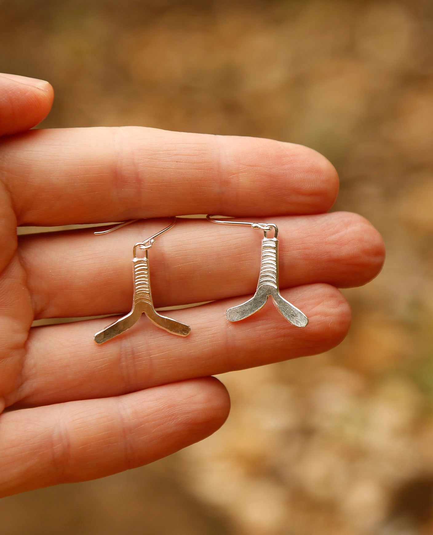 sea earrings | whale tail | solid silver