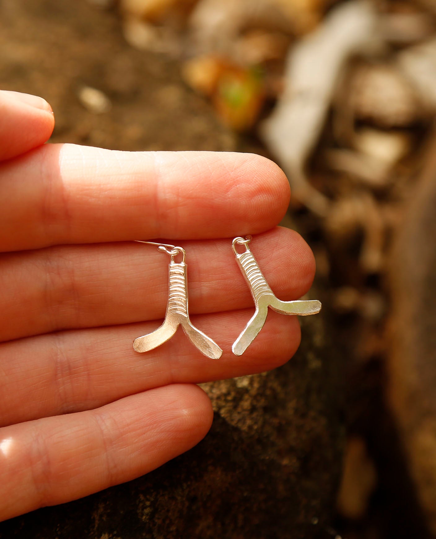 sea earrings | whale tail | solid silver