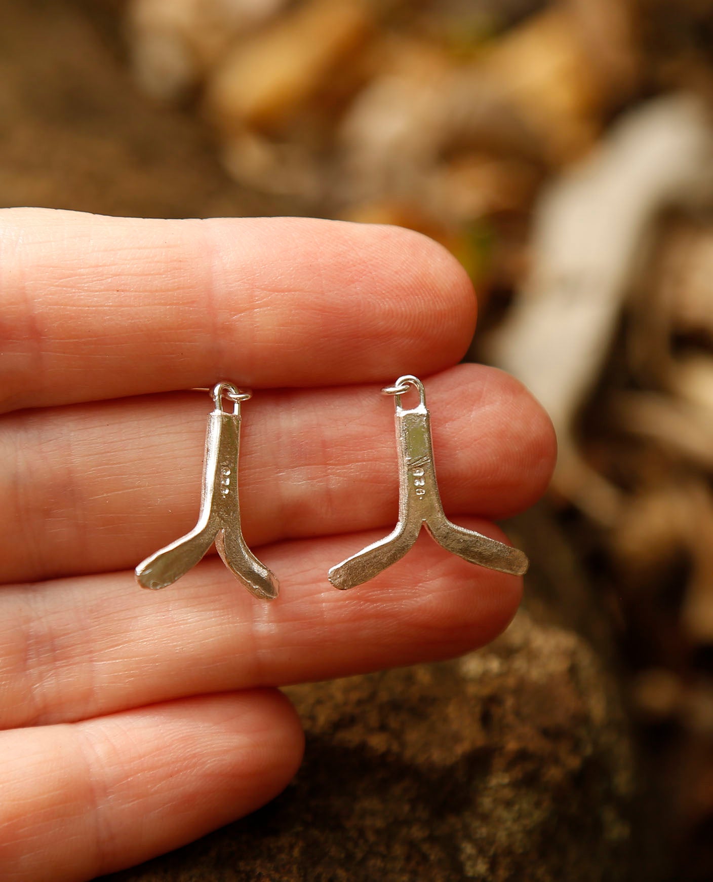 sea earrings | whale tail | solid silver