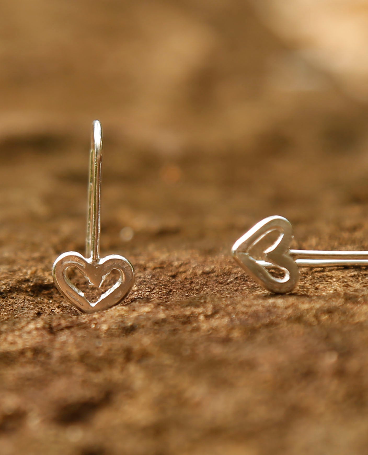 heart earrings | solid silver