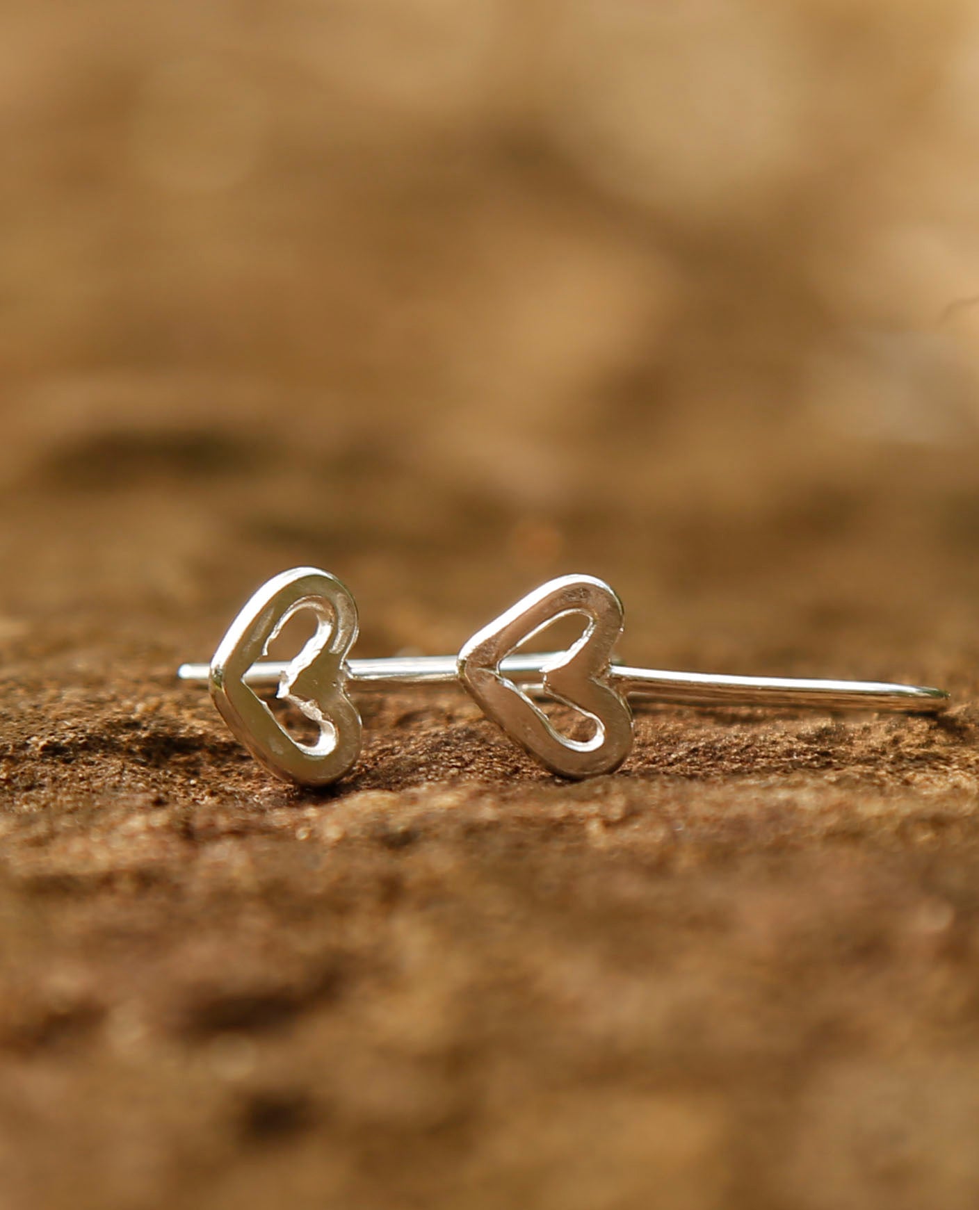 heart earrings | solid silver