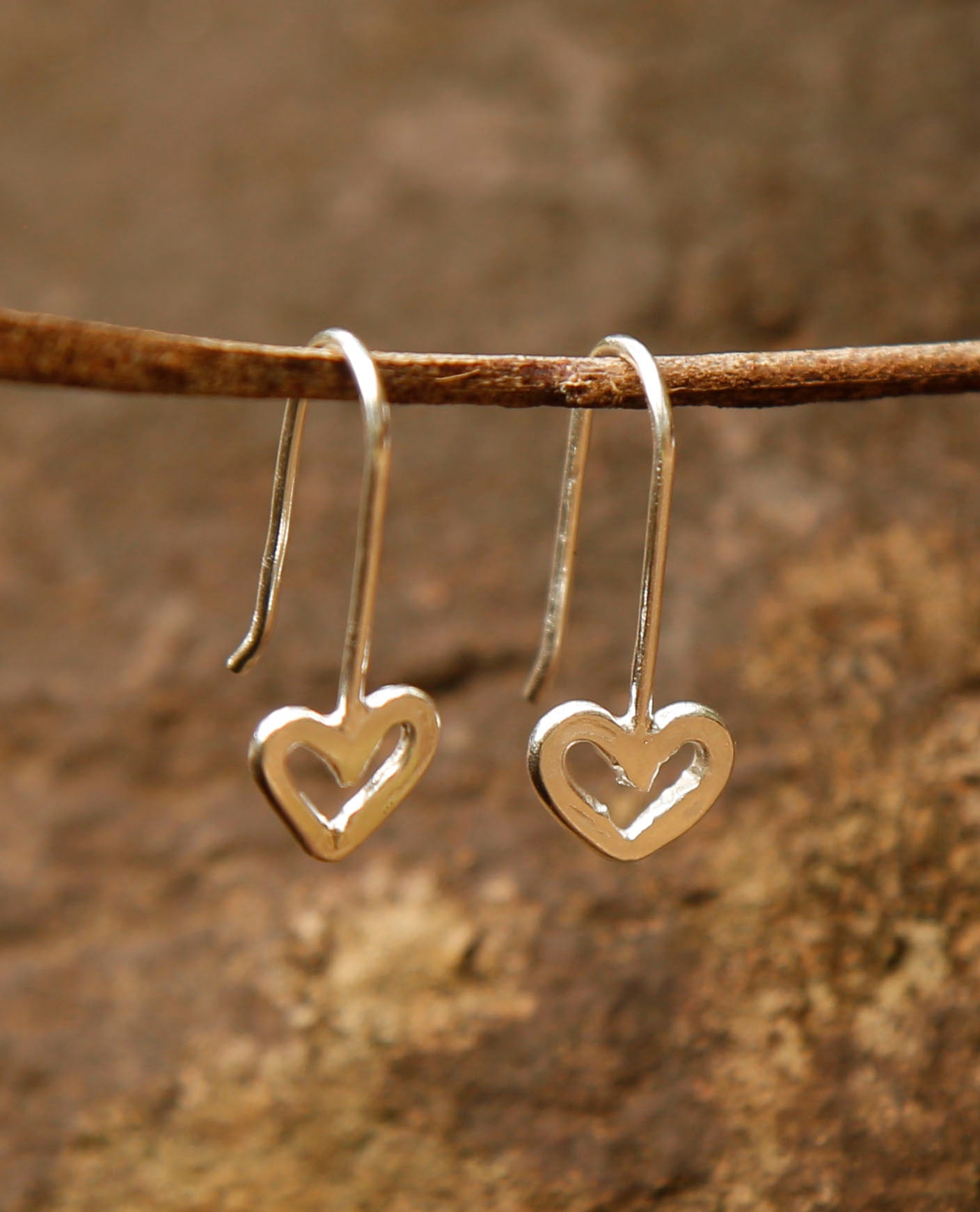 heart earrings | solid silver