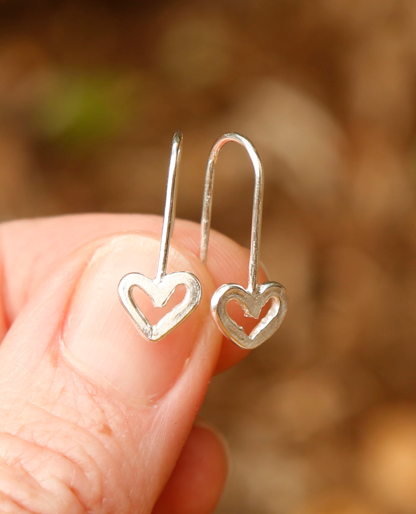 heart earrings | solid silver