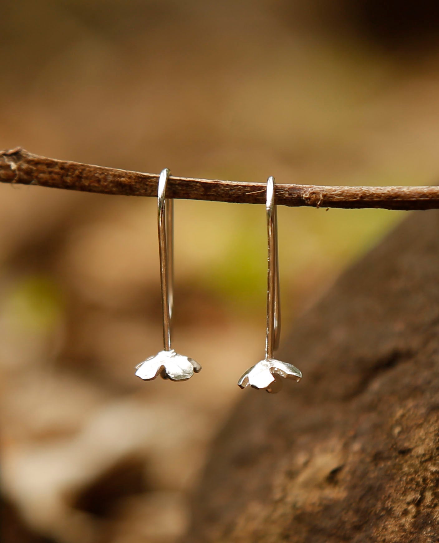 flower earrings | waxflower | solid silver