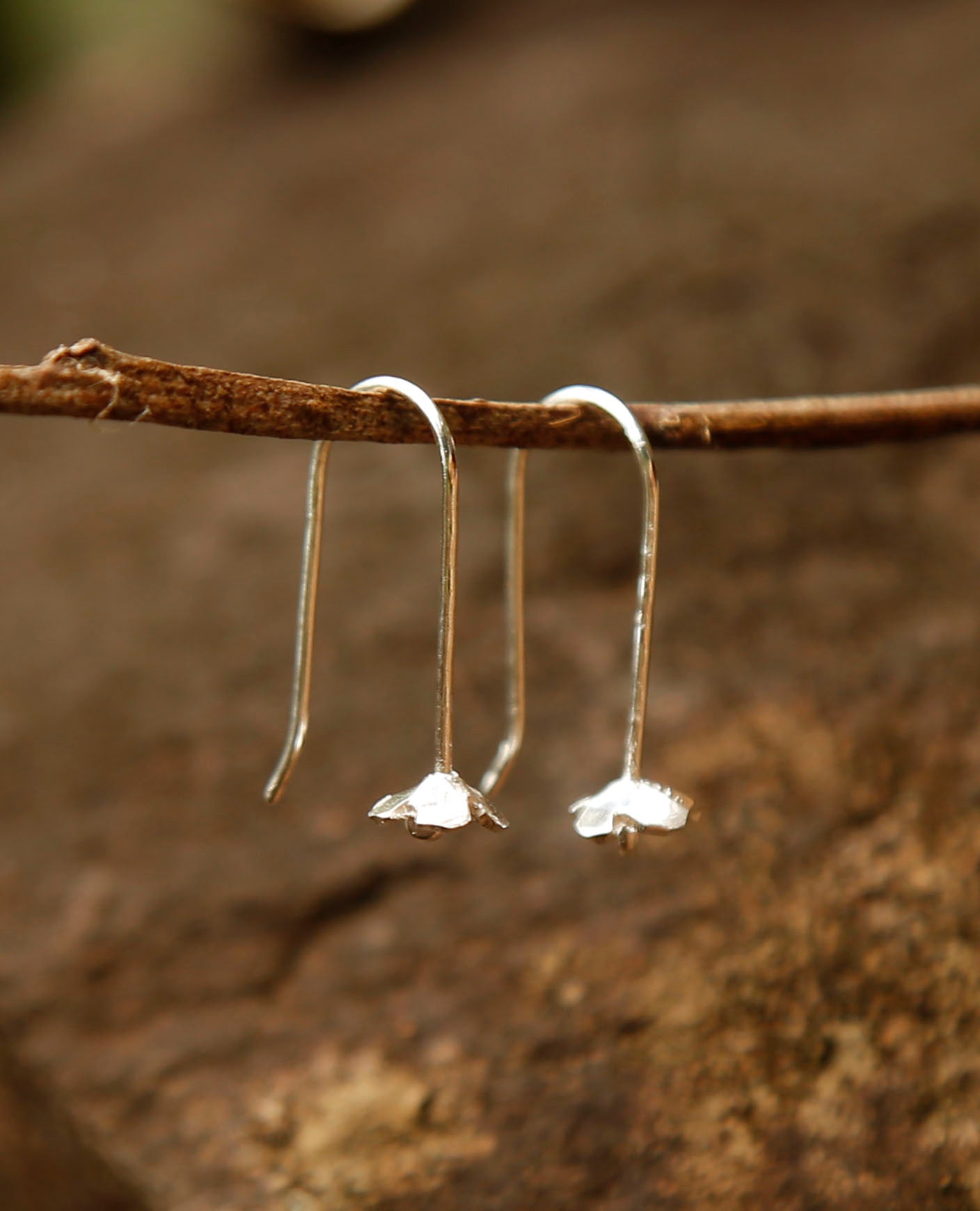 flower earrings | waxflower | solid silver