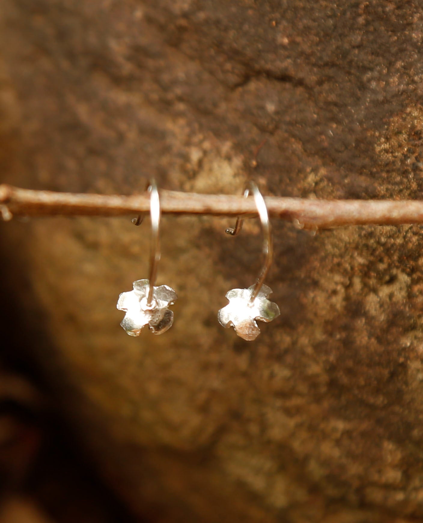 flower earrings | waxflower | solid silver