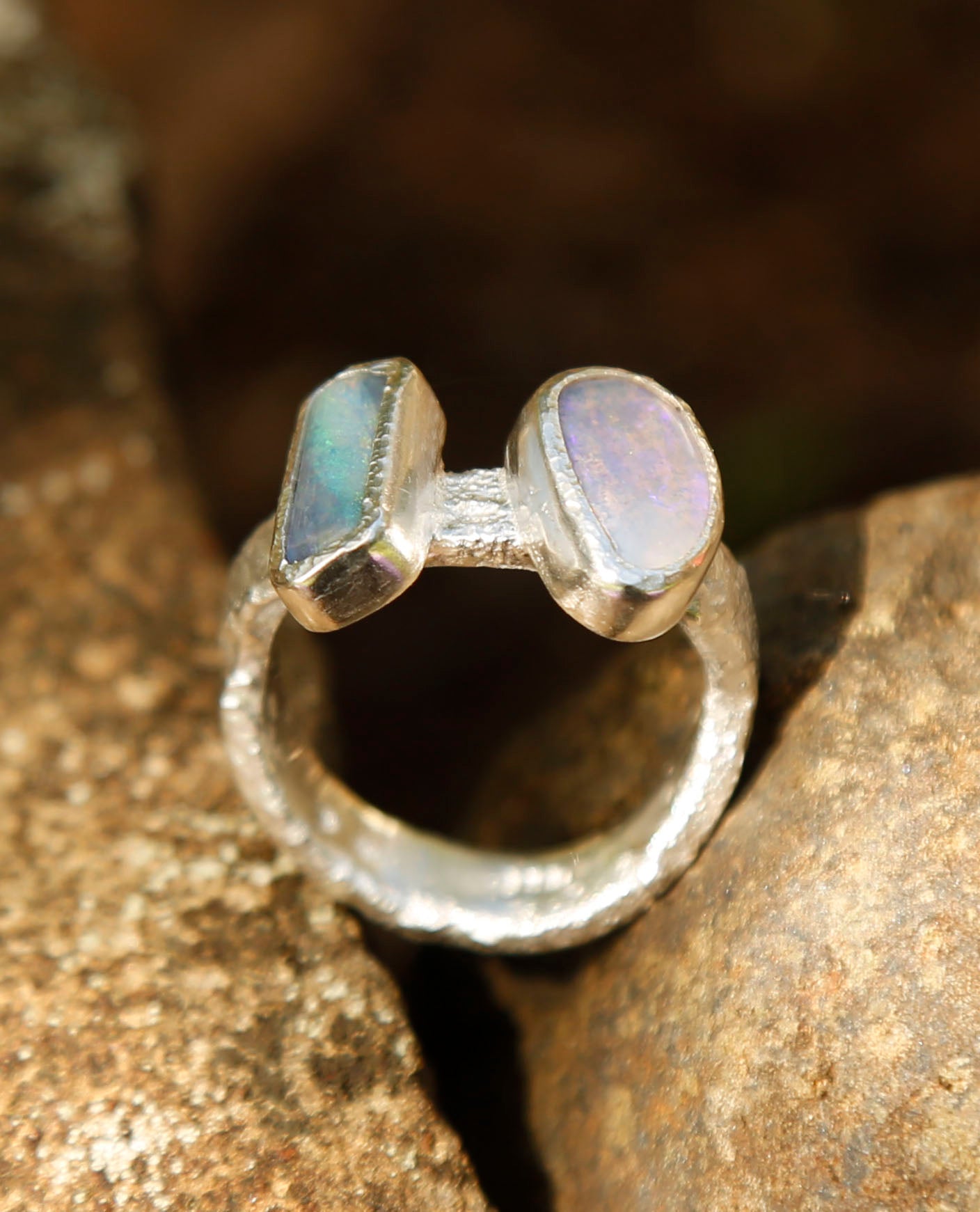 opal ring | solid silver | O