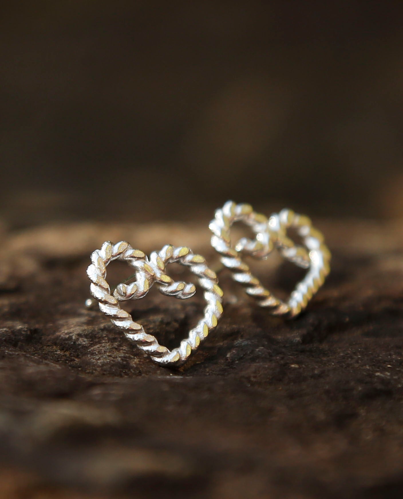 rope heart earrings | no.3 | solid silver