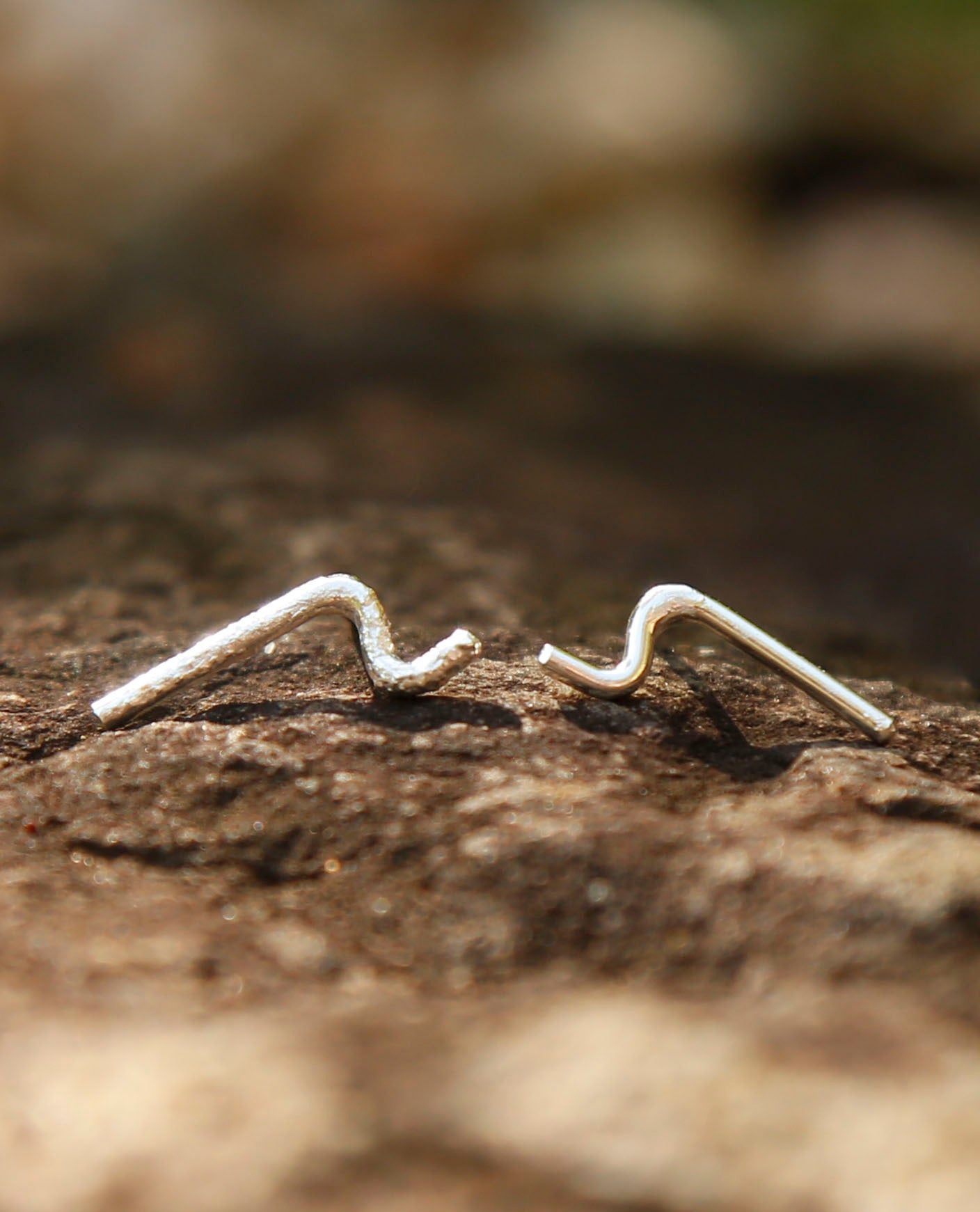 lightning bolt earrings | solid silver