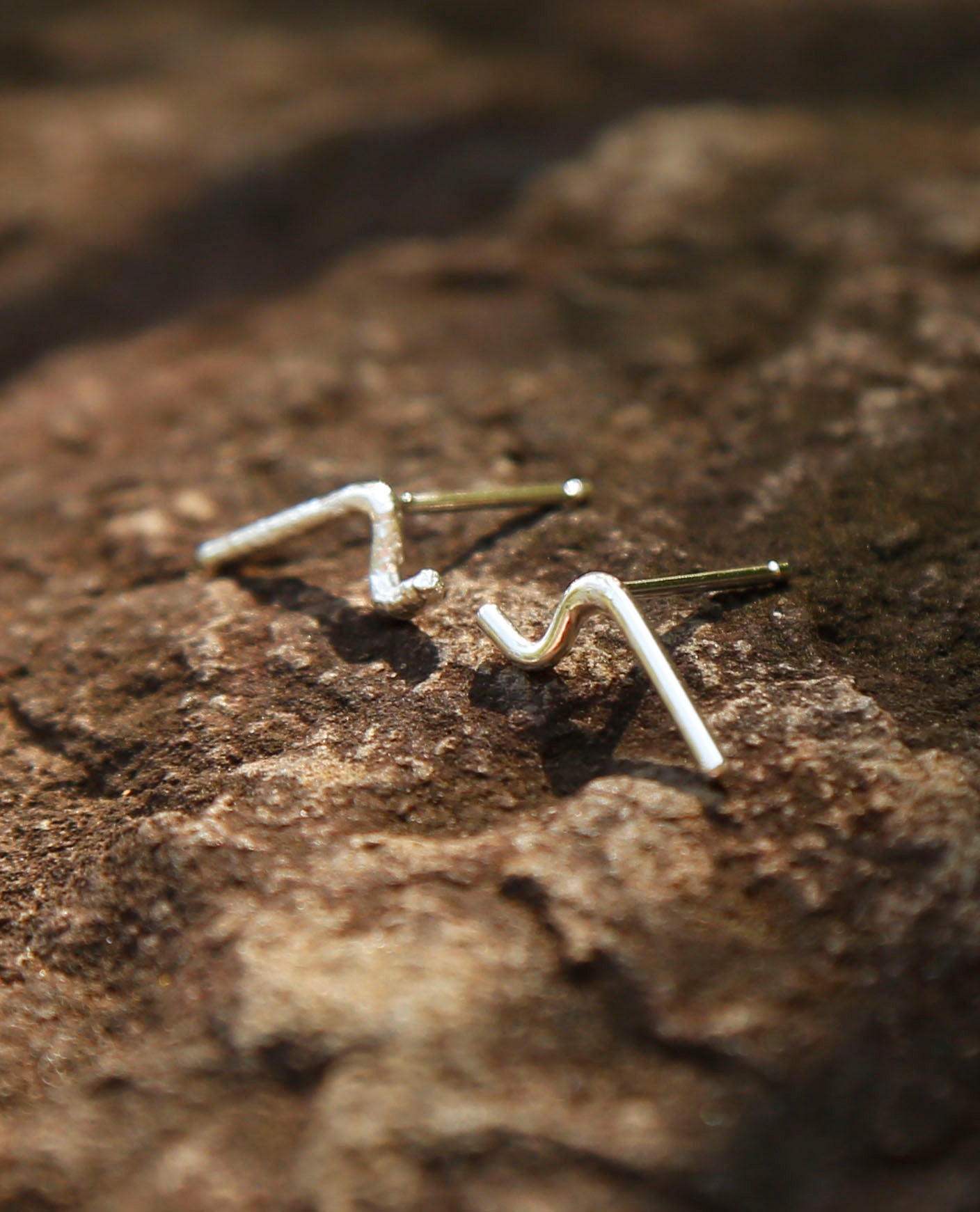 lightning bolt earrings | solid silver