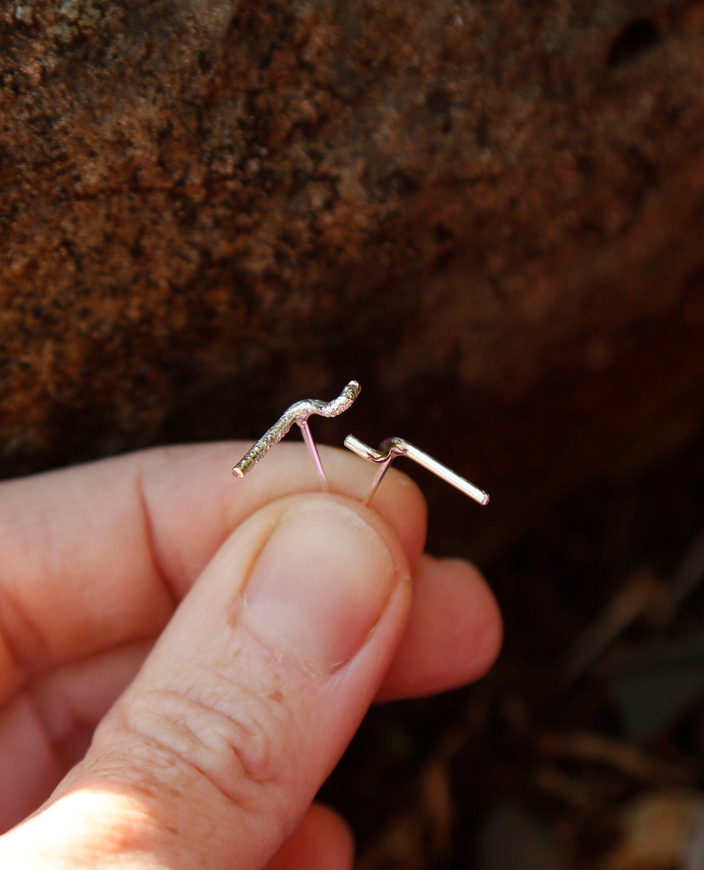 lightning bolt earrings | solid silver