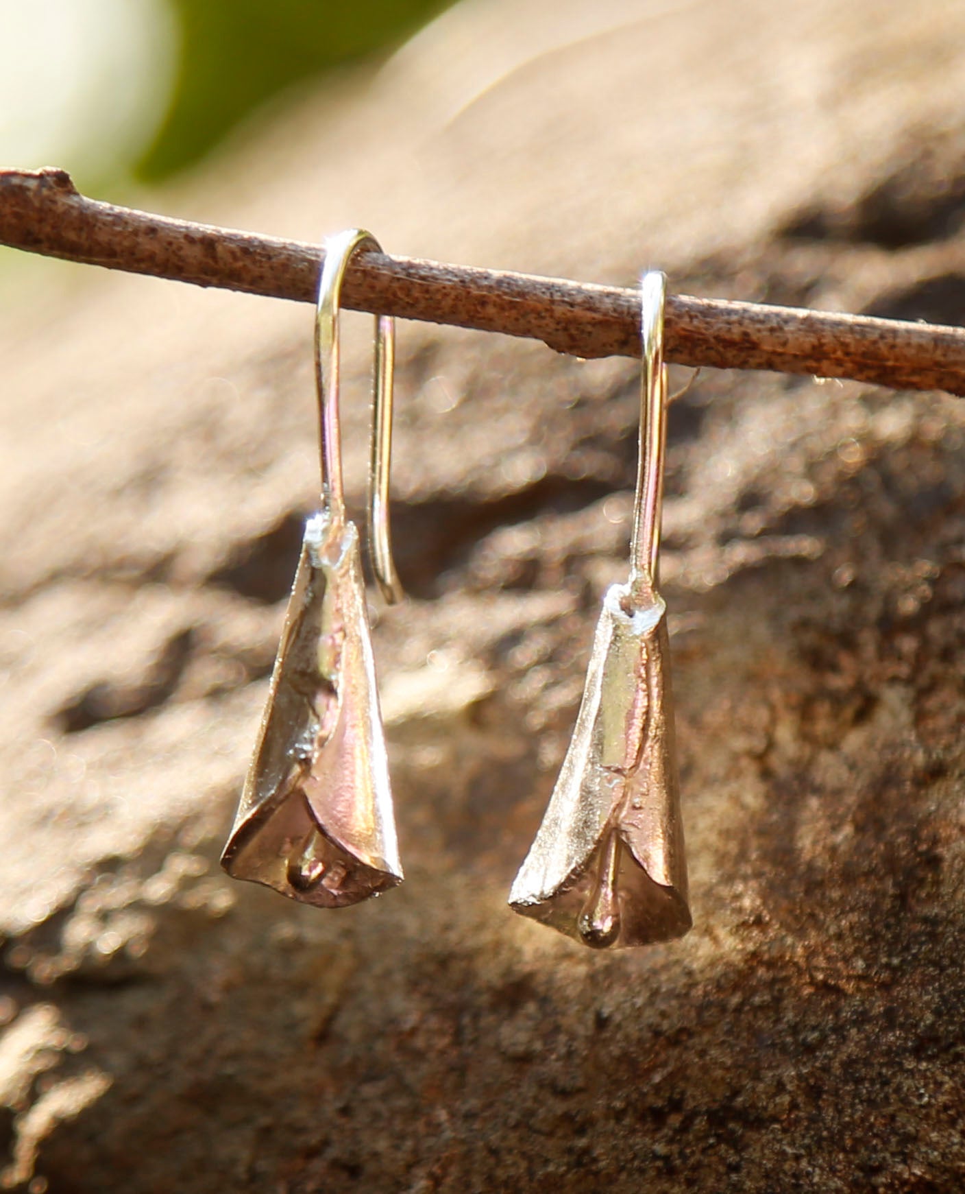 peace lily earrings | solid silver