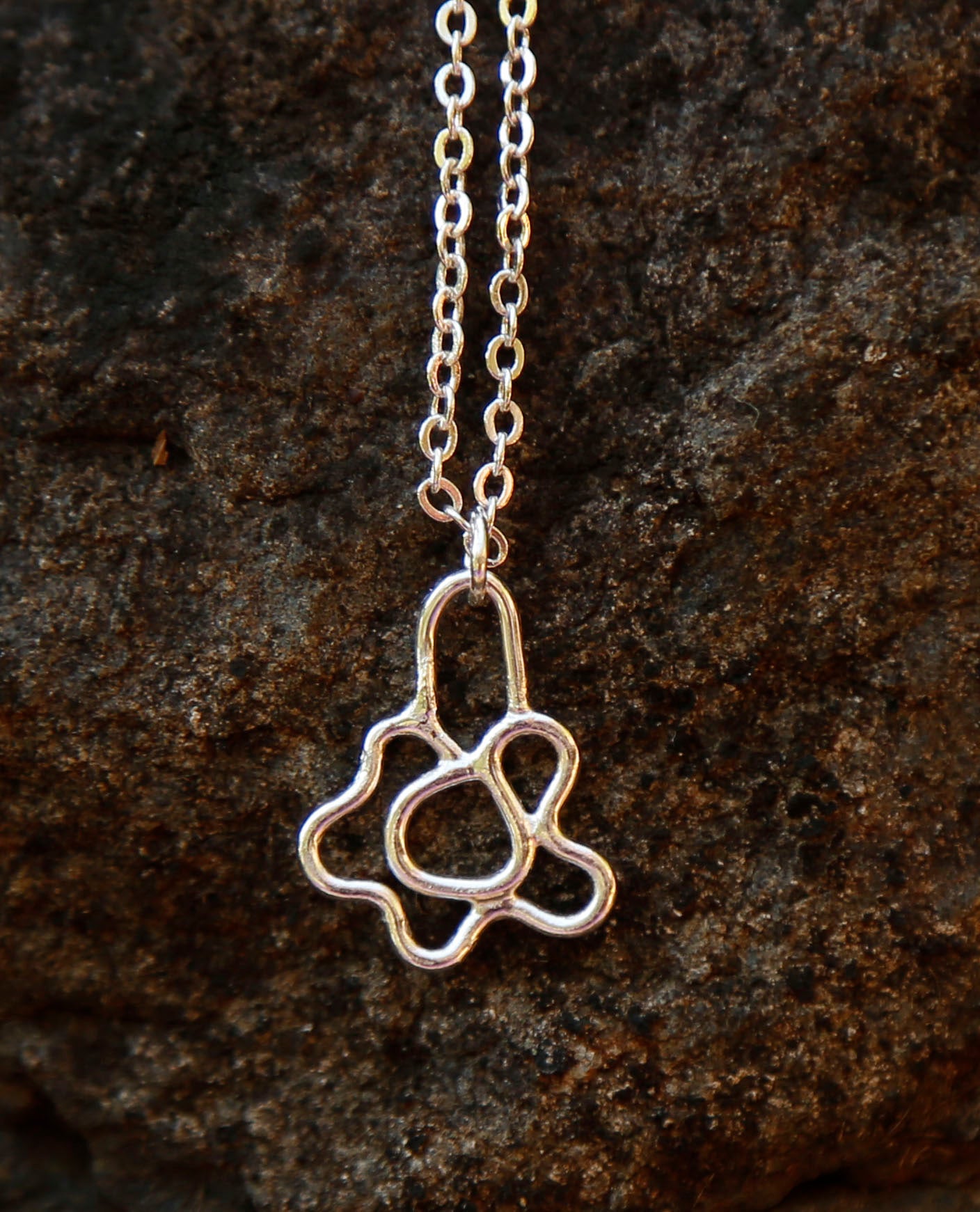 flower necklace | solid silver