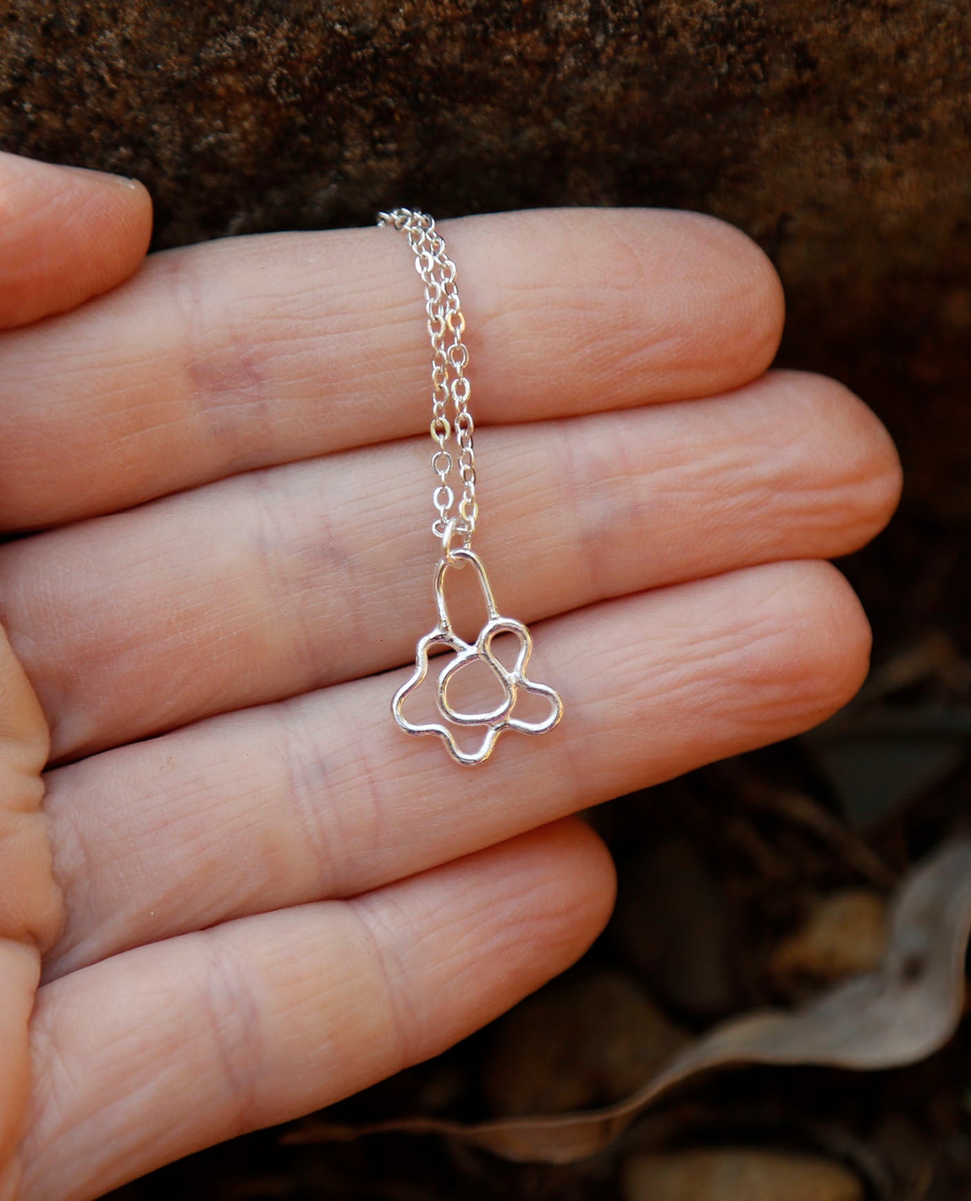 flower necklace | solid silver