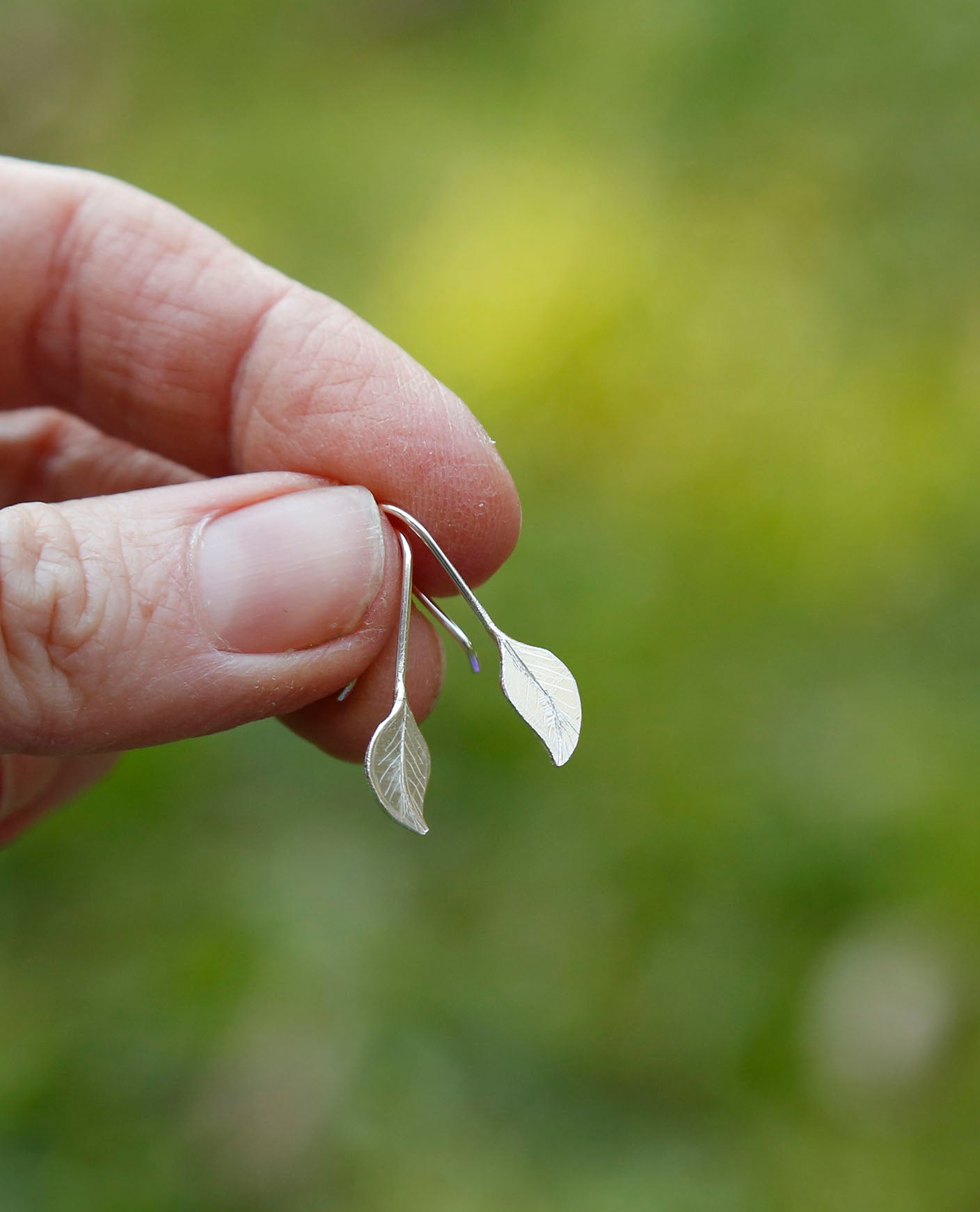 leaf earrings | solid silver