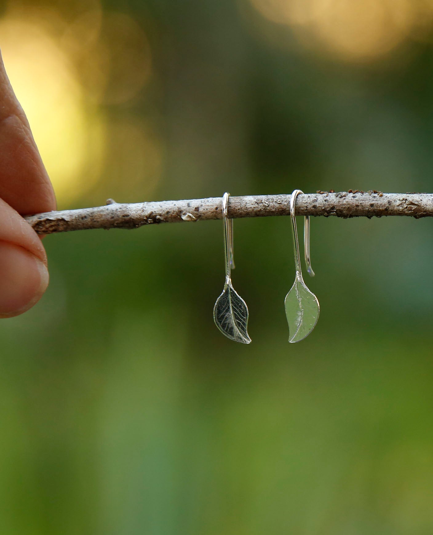 leaf earrings | solid silver