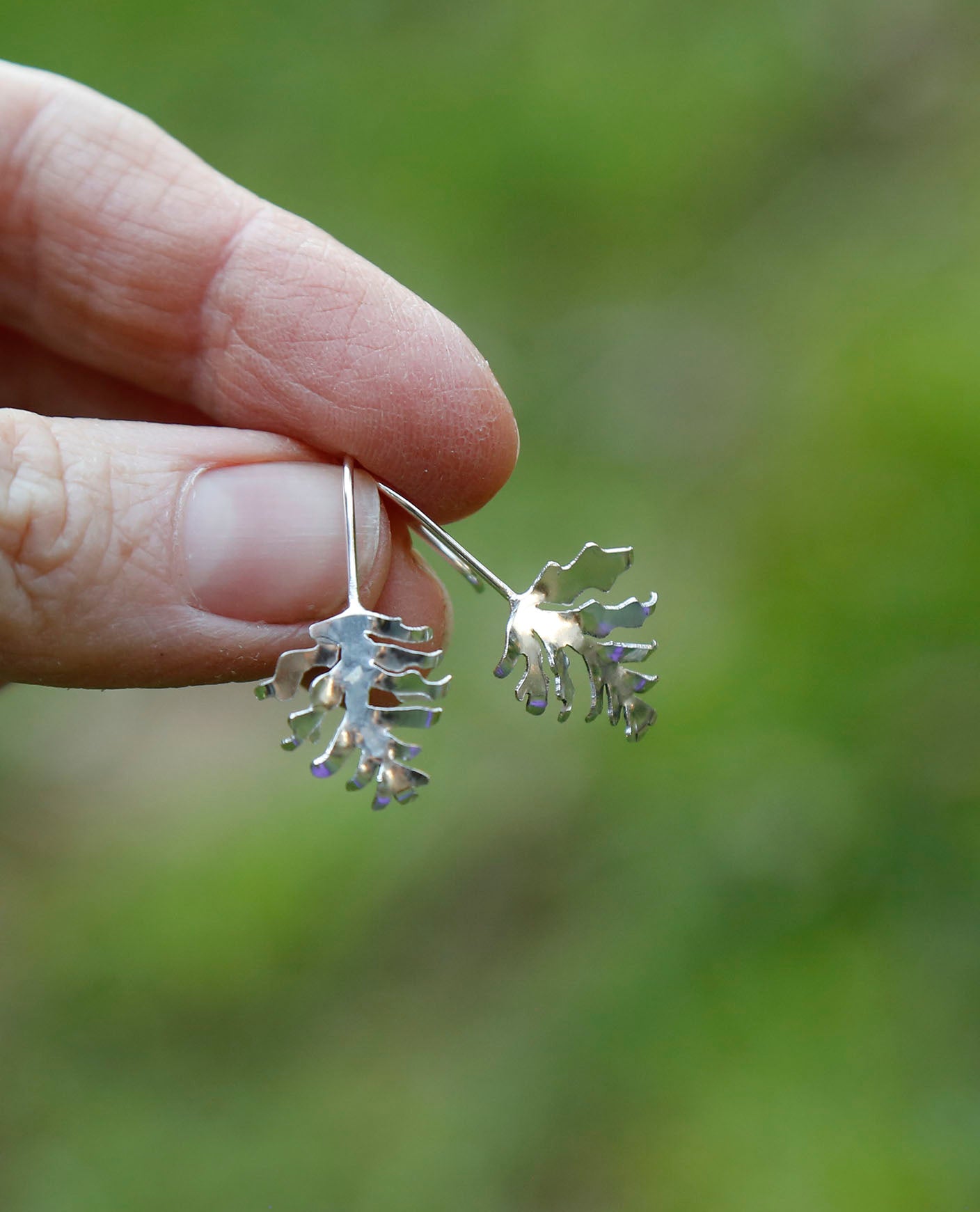 mulga fern earrings | solid silver